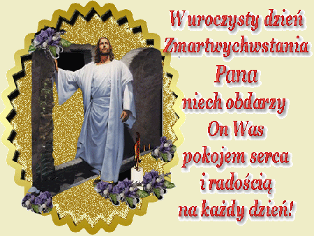 Zmieniająca kolor życzenia na Zmartwychwstanie Pańskie